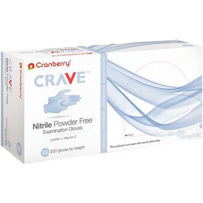 Crave Nitrile Powder-Free Exam Gloves, X-Small, Ice Blue, 200/Box, CR3555 thumbnail 18