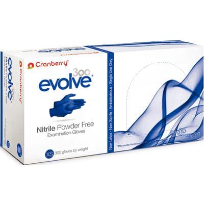 Cranberry Evolve300 Powder-Free Nitrile Examination Gloves, Extra Small, Royal Blue, 300/Box, CR3305 thumbnail 20