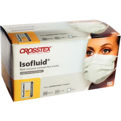 Isofluid™ Earloop Face Mask, ASTM Level 1, Blue, Latex-Free, 50/Box, GCIBL thumbnail 22
