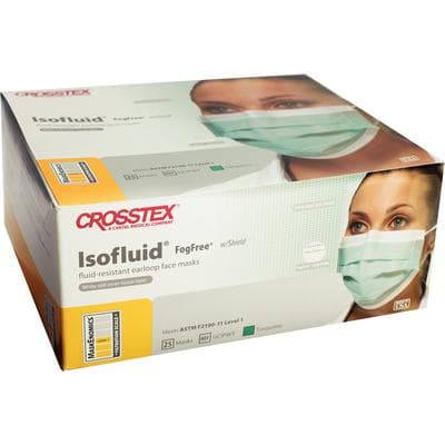 Isofluid FogFree Earloop Surgical Face Mask with Shield, ASTM Level 1, Turquoise, 25/Box, GCIPWT thumbnail 16