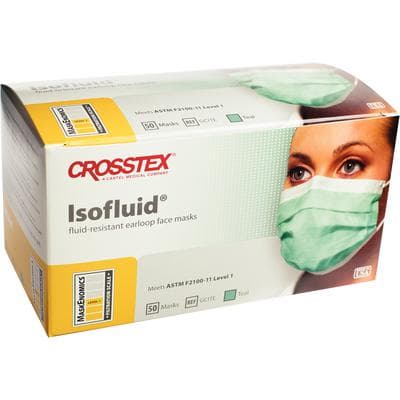 Isofluid™ Earloop Surgical Face Mask, ASTM Level 1, Teal, Latex-Free, 50/Box, GCITE thumbnail 21