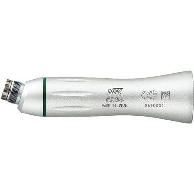 NSK EX Series Contra Angle Handpiece Attachment, ER64, 64:1 Reduction, Non-Optic, Manual Chuck, E-Type, No Spray, Green thumbnail 3