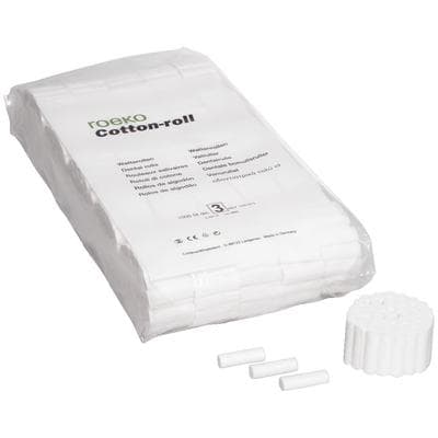 Coltene Roeko Size #2 Cotton Rolls, 1-1/2" x 3/8", Highly Absorbent, Soft & Smooth, Non-Sterile, Bag of 1000, 104012 thumbnail 6