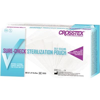 Crosstex Sure-Check Self-Seal Sterilization Pouches, 3.5" x 9", 500/Box, SCS25 thumbnail 15