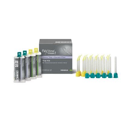 Flexitime Xtreme 2 VPS Impression Material Trial Kit, 2x50 mL Heavy Tray & 2x50 mL Correct Flow, 18 Mix Tips, Universal Adhesive, 66044893 thumbnail 4