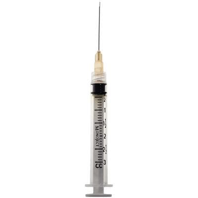 Monoject 513 ED Endodontic Irrigation Syringe with Needle, 3 mL, 23G x 1-1/4", Luer Lock, Orange, Sterile, 100/Box, 8881513843 thumbnail 11