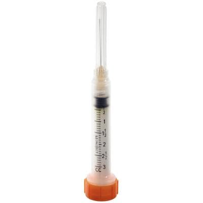 Monoject 513ED Endodontic Irrigating Syringe with Needle, 3 cc, 27 Ga x 1-1/4", Yellow Hub, Luer Lock, Sterile, 100/Box, 8881513850 thumbnail 16