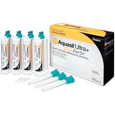 Aquasil Ultra+ Smart Wetting VPS Impression Material, Xtra Light Body, Fast Set, 50 ml Cartridge Refill, Mint, Orange, 4/Pk, 678670 thumbnail 13