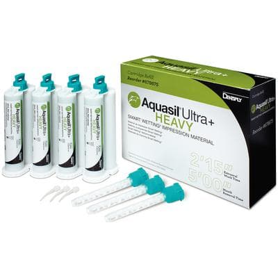 Aquasil Ultra+ Smart Wetting VPS Impression Material, Heavy Body, Regular Set, 50 mL Cartridge Refill, Light Green, Mint, 4/Pk, 678675 thumbnail 13