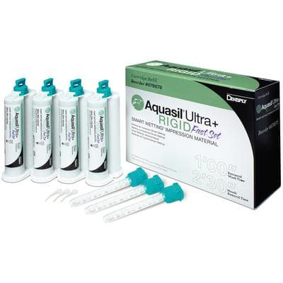 Aquasil Ultra+ Smart Wetting VPS Impression Material, Rigid Body, Fast Set, Light Green, Mint, 50 ml Cartridges, 4/Pk, 678678 thumbnail 12