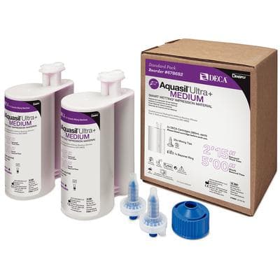 Aquasil Ultra+ Smart Wetting DECA VPS Impression Material, Medium Body, Regular Set, Purple, Mint, 2 x 380 ml Cartridges, 678682 thumbnail 11
