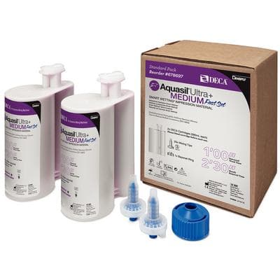 Aquasil Ultra+ DECA Smart Wetting VPS Impression Material, Cartridge Refill, Medium Body, Fast Set, Mint, Purple, 2 x 380 ml, 678697 thumbnail 11