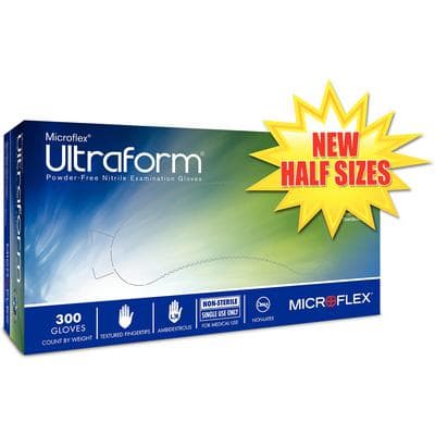 Microflex Ultraform Cobalt Blue Nitrile Exam Gloves, Powder-Free, Non-Sterile, Medium/Large, 300/Box, UF-524-M/L thumbnail 10