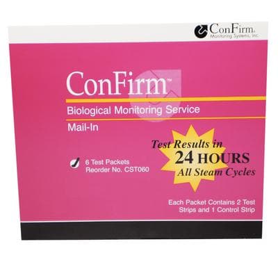 ConFirm Mail-In Premium Sterilizer Monitoring System, 3 Strip Test, 6 Packets/Box, Postage Paid, CST060 thumbnail 16