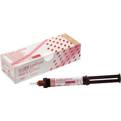 G-CEM LinkForce Dual-Cure Adhesive Resin Cement Refill, Shade A2, 8.7 g (5 mL) Syringe with 20 Automix Tips, 010120 thumbnail 13