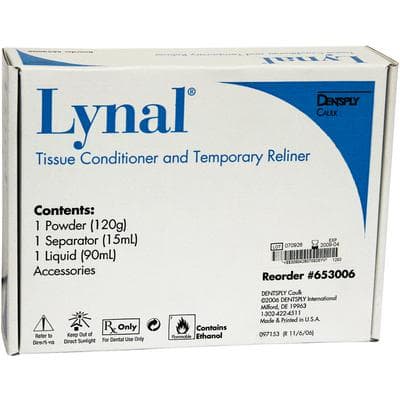 Lynal Tissue Conditioner & Temporary Reliner, Standard Package, 120 g Powder / 90 ml Liquid / 15 ml Separator, 653006 thumbnail 16