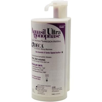 Aquasil Ultra DECA Smart Wetting VPS Impression Material, Cartridge Refill, Monophase, Regular Set, Purple, 380 ml, 2/Pk, 678782 thumbnail 10