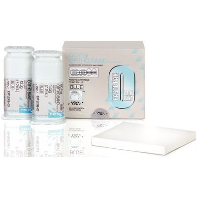 GC Fuji ORTHO BAND Paste Pak Refill, Blue Resin-Modified Glass Ionomer Orthodontic Band Cement, 2 x 13.3 g (7.2 ml) Cartridges & Mixing Pad, 001888 thumbnail 25