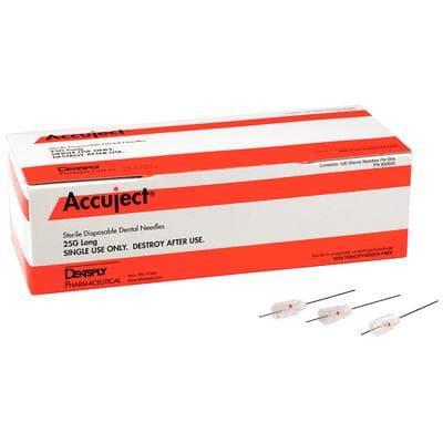 Accuject Disposable Dental Needles, Plastic Hub, 25 Gauge Long (32mm), Sterile, Orange, 100/Box, 900605 thumbnail 22