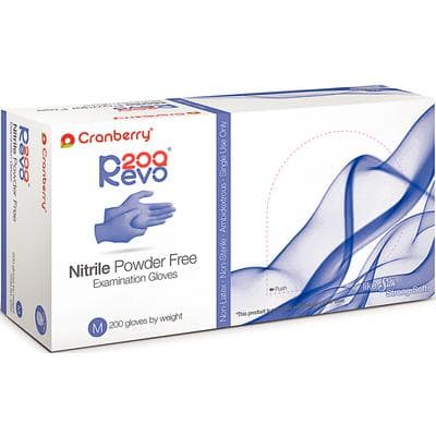 Cranberry Revo200 Nitrile Examination Gloves, Powder-Free, Latex-Free, Medium, Dark Blue, 200/Box, CR3207 thumbnail 20