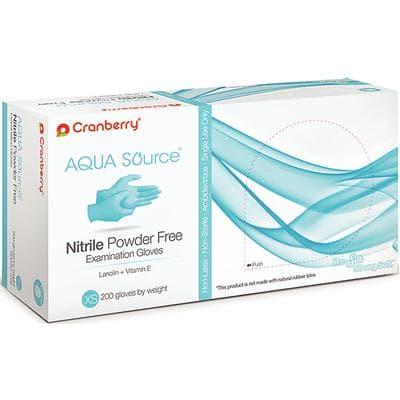 Cranberry Aqua Source Nitrile Exam Gloves, Powder Free, Non-Sterile, Extra Small, Aqua, 200/Box, CR3445 thumbnail 17