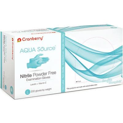 Cranberry Aqua Source Nitrile Exam Gloves, Powder Free, Non-Sterile, Large, Aqua, 200/Box, CR3448 thumbnail 16