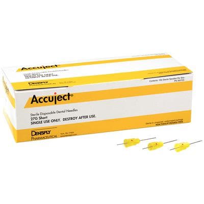 Accuject Disposable Dental Needles, Plastic Hub, 27 Gauge Short (21mm), Yellow, Sterile, 100/Box, 900705 thumbnail 22