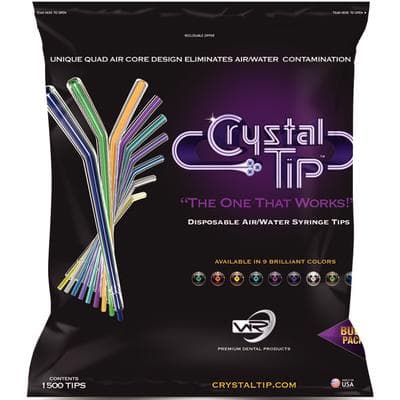 Crystal Tip Disposable Air/Water Syringe Tips, Rainbow Assorted Colors, 1500/Bag, CT2100 thumbnail 12