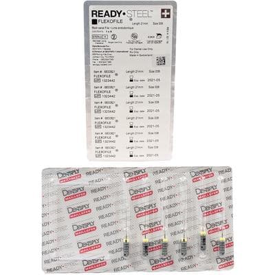 Dentsply Sirona Maillefer READYSTEEL FlexoFile #08 (Gray), 21mm, Sterile, Stainless Steel Hand File, 6/Pk, 6830821 thumbnail 13