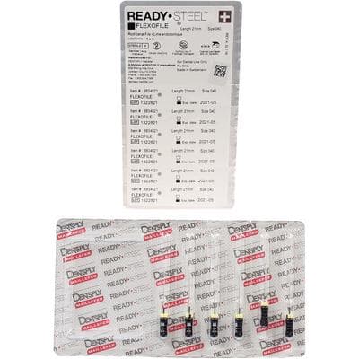 Dentsply Maillefer READYSTEEL FlexoFile #40, 21mm, Stainless Steel, Sterile, Black, 6/Pk, 6834021 thumbnail 12