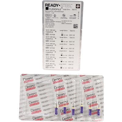Dentsply Maillefer READYSTEEL FlexoFile #12, 25mm, Sterile Stainless Steel Hand File, Purple/Pink, 6/Pk, 6831225 thumbnail 13