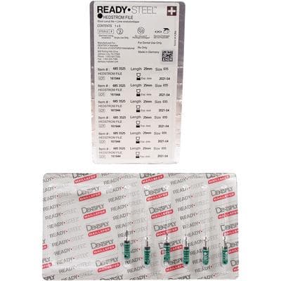 Ready-Steel Sterile Hedstrom Files, Stainless Steel, 25 mm, #35, Green, 6/Pk, 6853525 thumbnail 15