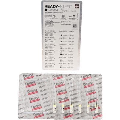 Dentsply Sirona Maillefer READYSTEEL FlexoFile #15 (White), 25mm, Sterile Stainless Steel Hand File, 6/Pk, 6831525 thumbnail 13