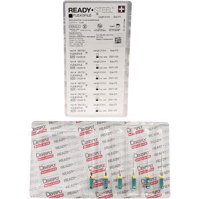 Dentsply Sirona READYSTEEL FlexoFile #70 (Green) Stainless Steel Hand File, 21 mm, Sterile, 6/Pk, 6837021 thumbnail 12