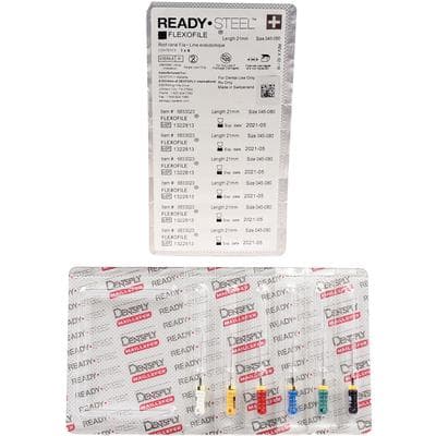 Dentsply Maillefer READYSTEEL FlexoFile Endodontic Hand Files, Assorted #45-80, 21mm, Sterile, 6/Pack, 6833023 thumbnail 11
