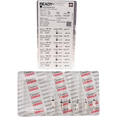Ready-Steel Sterile Hedstrom File, Stainless Steel, 25 mm, #15, White, 6/Pk, 6851525 thumbnail 18