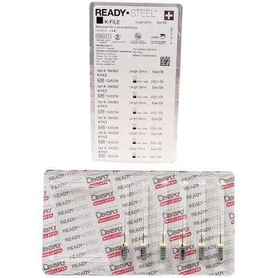 Dentsply Maillefer READYSTEEL K-File, Size #08, 25mm, Gray, Sterile, 6/Pack, 6840825 thumbnail 11