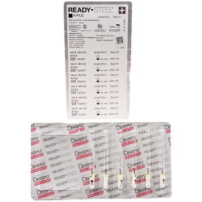 Dentsply Sirona Maillefer READYSTEEL K-File, Size #15, 25mm, White, Sterile, Stainless Steel, 6/Pack, 6841525 thumbnail 11