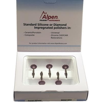 Alpen ShapeGuard Composite Plus Polishers, Step 1, 110 mm, RA, Fine, Purple, 5/Pkg, 60021904 thumbnail 12