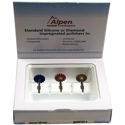 Alpen ShapeGuard Ceramic Plus Assorted Polisher Kit, RA Shank, Medium/Fine/Ultra Fine, 3/Pk, 60021914 thumbnail 7