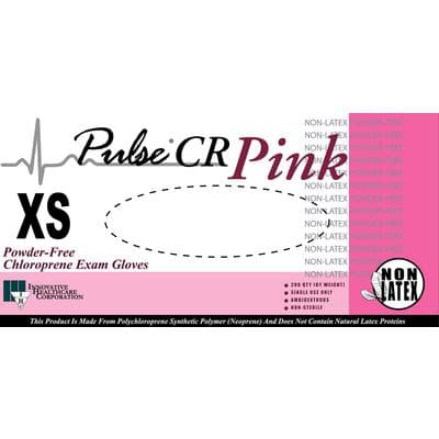 Pulse CR Polychloroprene Exam Gloves, Powder-Free, Non-Sterile, Textured, Pink, X-Small, 200/Bx, 193052 thumbnail 5