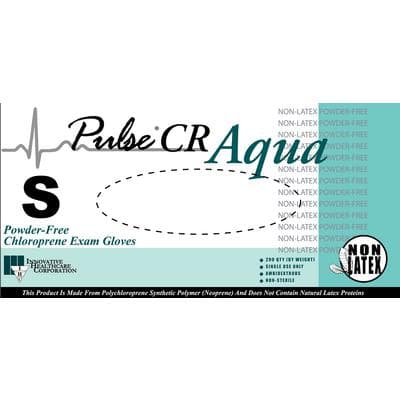 Pulse® CR Chloroprene Exam Gloves, Powder-Free, Non-Sterile, Textured, Aqua, Small, 200/Box, 194102 thumbnail 6