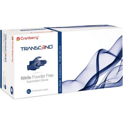 Transcend Nitrile Powder-Free Exam Gloves, X-Large, Matte Blue, Fingertip Textured, 250/Box, CR3369 thumbnail 17