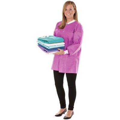 SafeWear Hipster Jacket, Poppy Pink, Medium, SMS 45 gsm, AAMI Level 2, Fluid Resistant, 12/Pk, 8116-B thumbnail 19