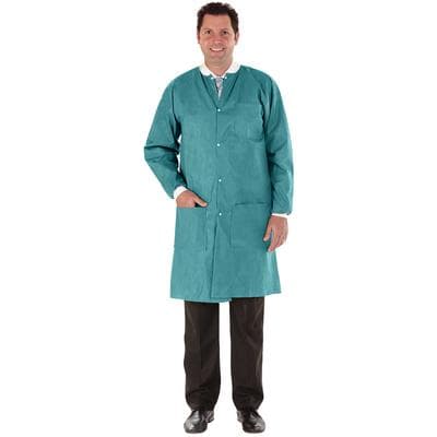 Medicom SafeWear High Performance Lab Coat, Knee Length, Tropical Teal, Medium, 12/Pack, 8117-B thumbnail 15