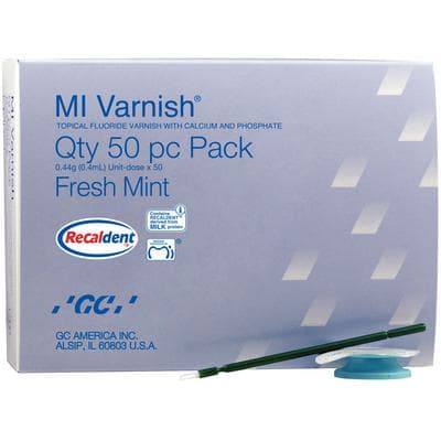 MI Varnish 5% Sodium Fluoride with RECALDENT (CPP-ACP), Fresh Mint, 0.4 mL Unit Dose, 50/Pack, 442505 thumbnail 21