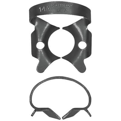 Hu-Friedy Rubber Dam Clamp #14A Black Line, Winged Molar, RDCM14AX thumbnail 7