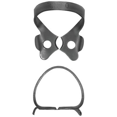 Hu-Friedy Black Line Rubber Dam Clamp, #0, Winged, Satin Steel, RDCM0X thumbnail 7