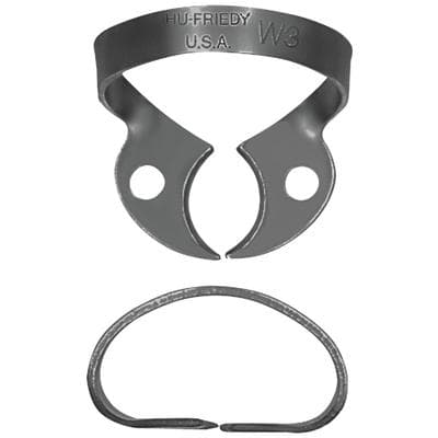 Hu-Friedy Rubber Dam Clamp #W3, Black Line, Wingless, Small Lower Molars, RDCMW3X thumbnail 7