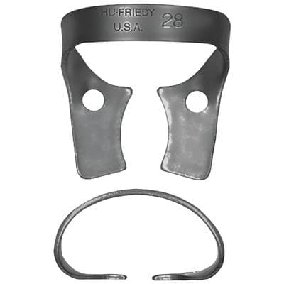 Hu-Friedy Black Line Rubber Dam Clamp #28, Wingless Lower Molar, RDCM28X thumbnail 7